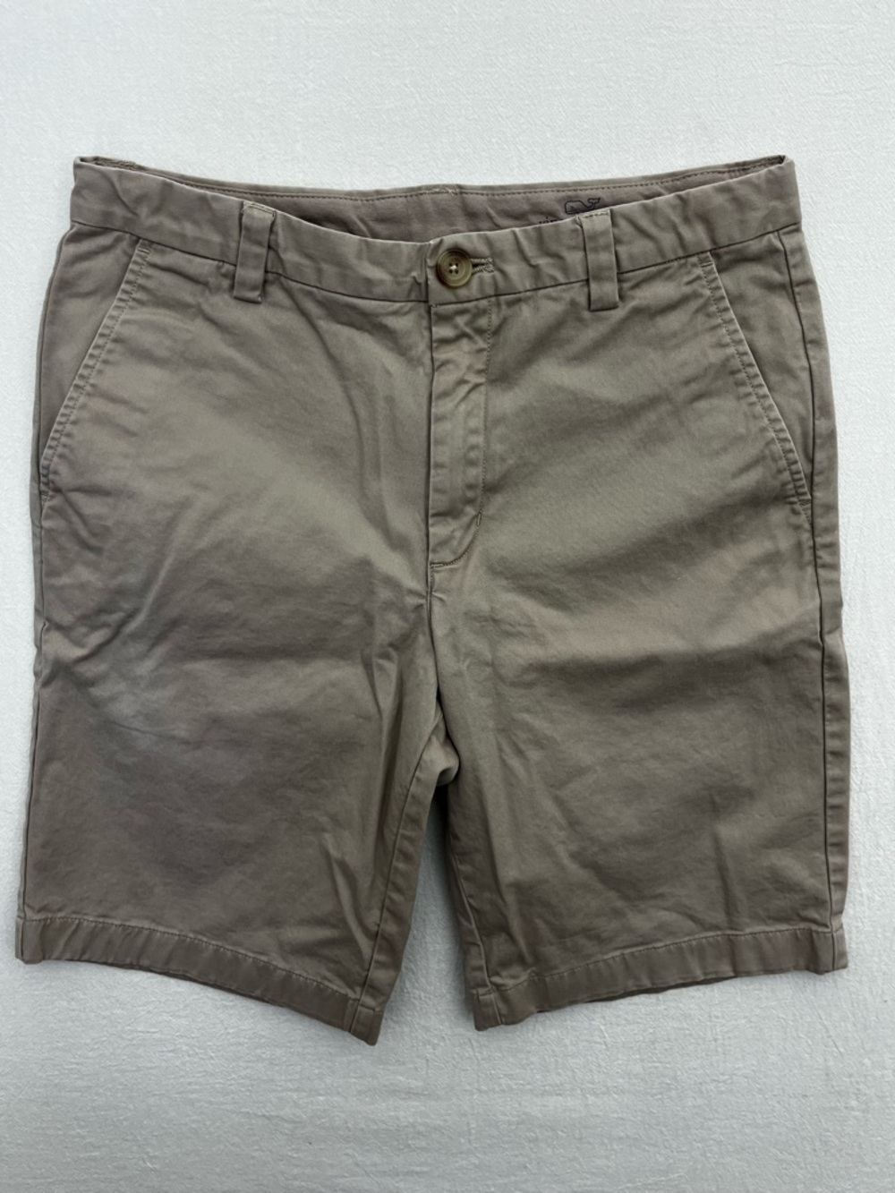 Vineyard Vines Boys 14 Tan Khaki Shorts Classic Flat Front Stretch Prep Golf